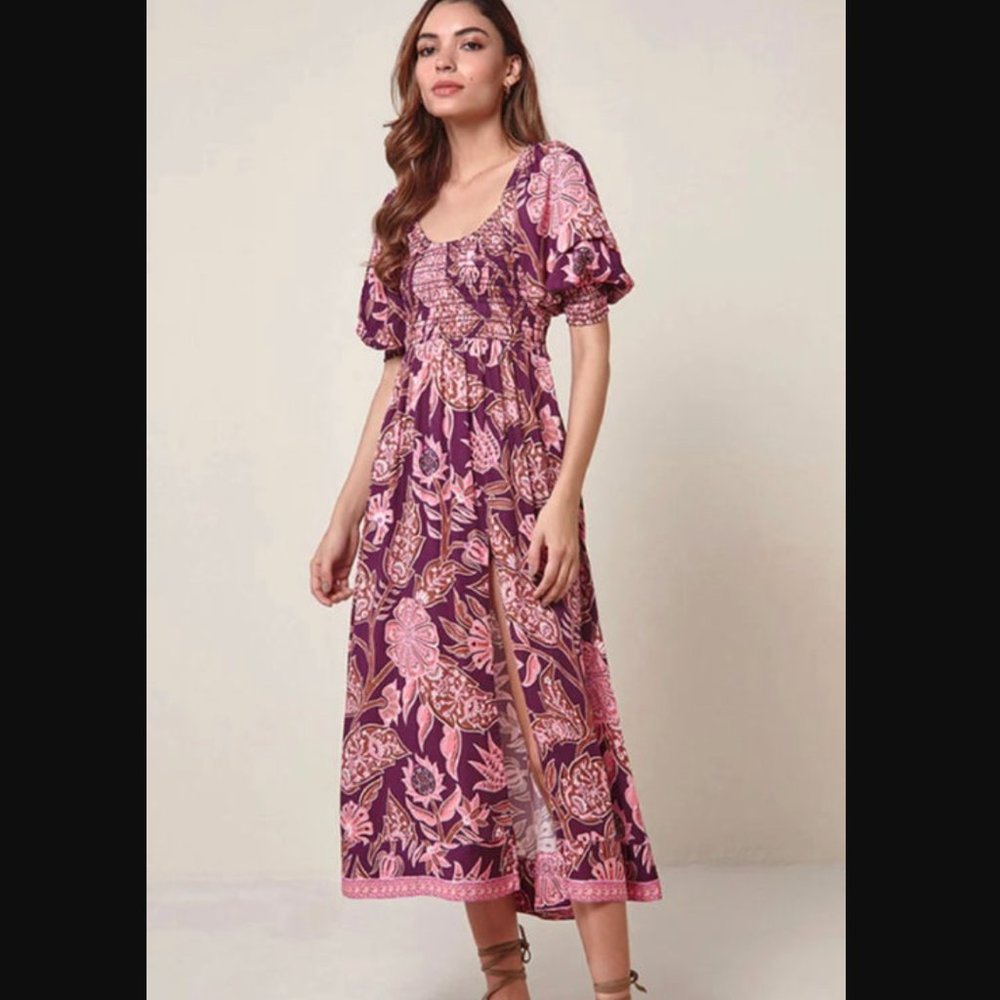 Omika Blair Midi Dress - Nadia Currant